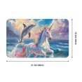 thumbnail image 5 of Dolphin Rainbow Horse Door Mat for Indoor, Welcome Door Mats Front Entrance Rug, Non-Slip Bathroom kitchen Rugs for Inside Floor, Small Rug Dog Door Mat 20X31.5 Inch, 5 of 5