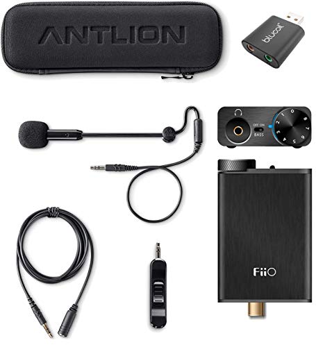 and Blucoil Y Splitter for Audio Mic Antlion Audio ModMic Uni with Mute Switch Bundle with FiiO E10K Black USB DAC and Headphone Amplifier
