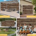 thumbnail image 6 of Old Wooden Board Garage Door Cover Banner 7 x 16 FT, Rustic Farmhouse Brown Wooden Plank Garage Door Curtains Backdrop with Grommets for Indoor Outdoor Wall Party Porch Yard Decorations Background, 6 of 9