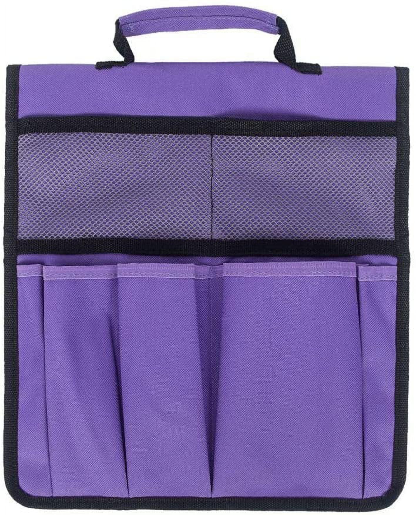 LNKOO Garden Kneeler Tool Bag Stool Pouch Seat Storage Tote Hanging Organizer, 600D Waterproof Portable for Outdoor Gardening, 12” x 13“Cart Storage Pouch Toolkit (Purple, NOT Include Kneeler)