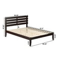 thumbnail image 6 of AFI Oxford 14" Queen Wood Platform Bed Frame with Modern Pallet Headboard, Espresso, 6 of 6
