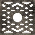 thumbnail image 2 of Ekena Millwork CMPP20CHAWS Chevron Architectural Grade PVC Pierced, Antiqued Warm Silver Urethane Ceiling Medallions 20"OD x 5 1/8"ID x 1/2"P, 2 of 4