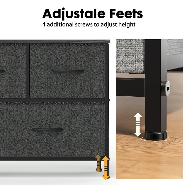 walmart mcq 5-drawer dresser Dresser,Storage Tower Organizer,Chest of Drawers with Fabric Bin, Steel Frame, Wood Top for Bedroom, Closet, Entryway,Black this fabric dresser offers plenty of room to keep your clothing MCQ TV Stand with 5-Drawer
