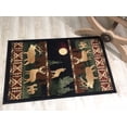 thumbnail image 6 of Handcraft Rugs Cabin Rug  Lodge, Cabin Nature and Animals Area Rug  Modern Nature Pattern Cabin Area Rug  Abstract, Black/Beige/Green/Red-Wolf/Moon/Deer 2x 3 feet Doormat, 6 of 6