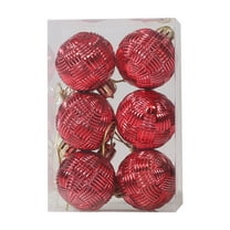 HomeDM Christmas Balls 6Pcs Purple Shatterproof Ornaments Balls 4cm/1.57" Christmas Tree Hanging Pendant for Holiday Wedding Party Home Decor