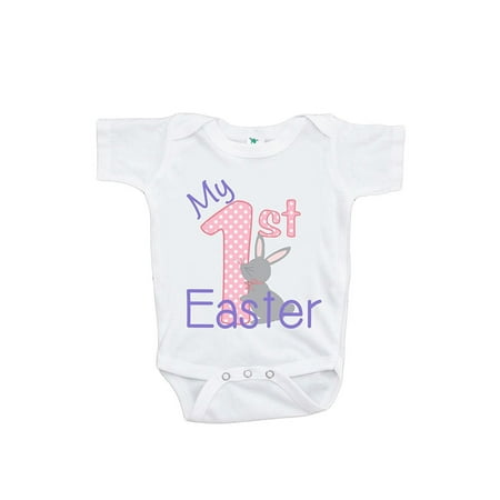 Easter Shape - Custom Party Shop Baby Girls' Novelty My 1st Easter Onepiece - Pink and Purple / 6-12 Month Onepiece
