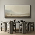 thumbnail image 6 of Large Framed Canvas Print A lonely figure walking through the quiet landscape Wall Art Decorative Ready to Hang Painting for Living room Bedroom - 60"x30" Black Frame, 6 of 9