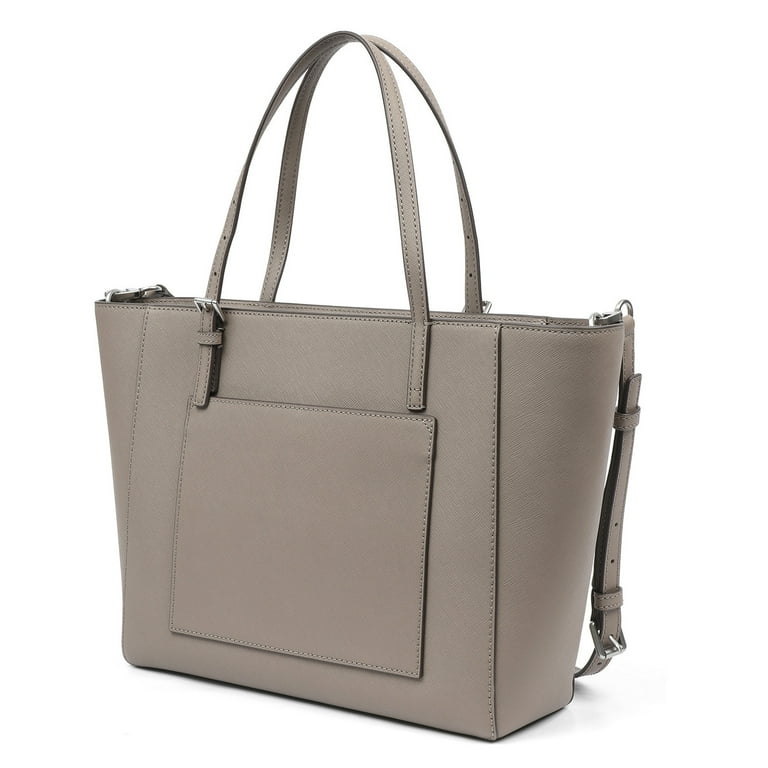 Tory Burch Women s Emerson Small Saffiano Leather Tote Gray Heron Walmart