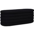 thumbnail image 1 of Fuji Banc de Rangement Ovale Rembourré 49 Pouces Bouclé Noir Ébène, 1 of 6