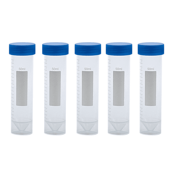 20 Pieces 50Ml Plastic Transparent Centrifuge Tube with Scale Plastic Test Tube with Screw Cap