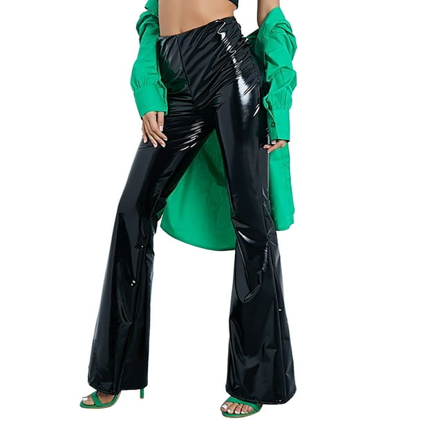 Bell bottom cheap leather pants