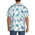 thumbnail image 7 of Goofa Cool Giraffe Printed Men's Casual Short-sleeved Shirt,Lightweight Breathable Button-down,Summer Casual men's top,Versatile Fashion shirt-XX-Large, 7 of 7