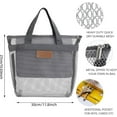thumbnail image 2 of Mesh Shower Caddy, Portable Shower Bag Quick Dry Shower Tote Bag with Zipper & 2 Pockets, Mesh Beach bag for College Dorms Gym Swimming Beach Travel (Grey), 2 of 8