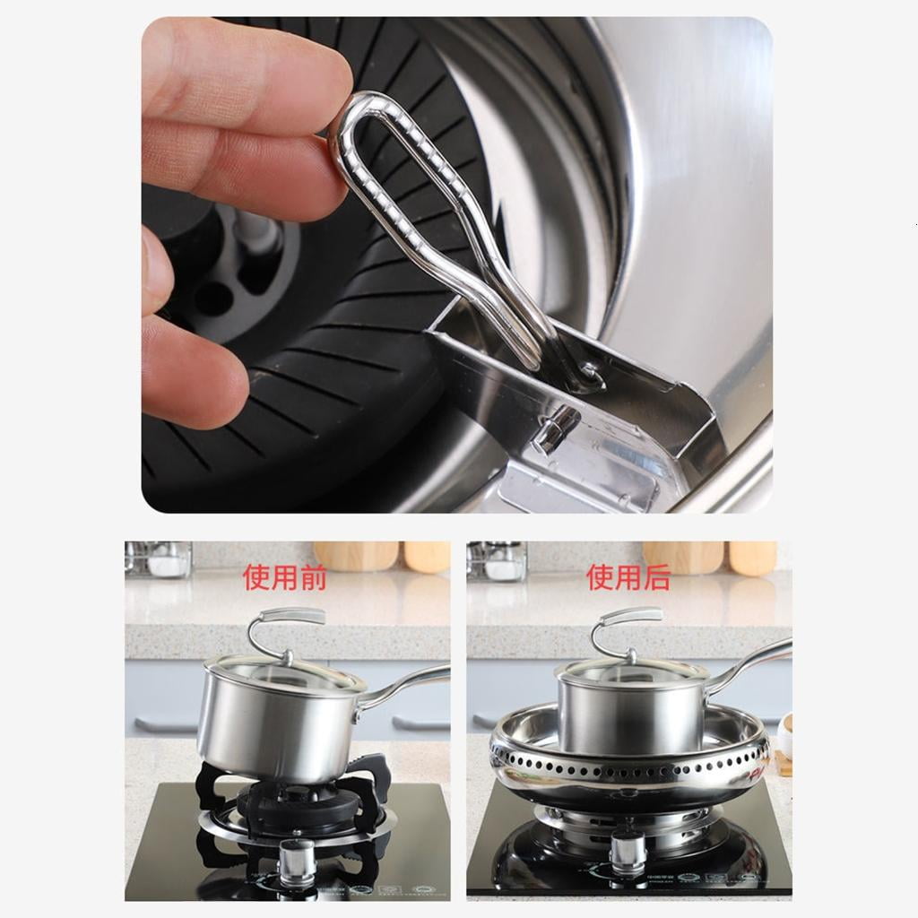 Stainless Steel Stove Wind Proof Cover Double Layer Gas Stove Wind Guard Fire Gathering Cover for Cooking Efficiency