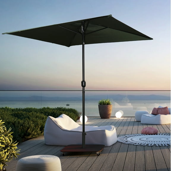Davee Furniture 6.5 Ft Green Patio Umbrella with Tilt and Crank