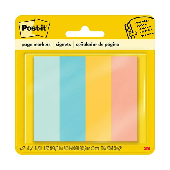 Post-it Page Marker 671-4AF, 7/8 in x 2 7/8 in x (22