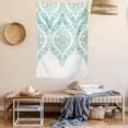 thumbnail image 2 of Traditional Tapestry, Retro Middle Age Symmetrical Traditional Gothic Garland Forms in Pastel Print, Wall Hanging for Bedroom Living Room Dorm Decor, 60W X 80L Inches, Green Tan, by Ambesonne, 2 of 5
