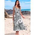 thumbnail image 3 of ANRABESS Women Summer Maxi Dresses A-line Tiered Flowy V Neck Sleeveless Swing 2026 Casual Beach Travel Sundress with Pockets, 3 of 12