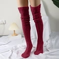 thumbnail image 2 of Winter Warm Socking Leg Cover Home Knee Socks Thick Woolen Pants Leg Warmers Fashion Soft Stretch Socking, 2 of 3