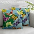 thumbnail image 3 of Hello Summer Spring Colorful Hippie Butterfly Pillowcase King  Pillow Cover Protector Pillow Sham Pillow Case with Zipper  for Long Throw Pillow, 3 of 5