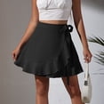 thumbnail image 2 of Sentmoon Skirt Shorts High Waist Midi Skirts for Women Fashion Solid Color Regular Fit Mini Skort for Travel and Vacation S-XL, 2 of 8
