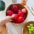 thumbnail image 5 of Cesta de ratán para almacenar frutas, pan, dulces, bocadillos, cesta de ratán para almacenar platos de bocadillos, cesta redonda, 5 of 5