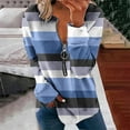 thumbnail image 2 of FNFYFH Half Zip Sweatshirts for Women Fashion Striped Pullover Loose Fit Long Sleeve Crewneck Tunic Sweatshirt 2025 Zipper Tops Shirts Red XXL, 2 of 5