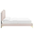thumbnail image 4 of Modway Amber Modern Style Performance Velvet Full Platform Bed in Pink, 4 of 10