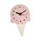 thumbnail image 3 of Mini reloj de pared con diseño de helado, silencioso, minimalista y elegante. Rosa, 3 of 9