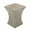 Gray Handmade Hourglass Shaped Mosaic Square 15" x 15" x 19", variant on DecMode 14" x 20" Light Blue Mother of Pearl Shell Handmade Mosaic Drum Geometric Accent Table, 1-Piece