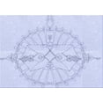 thumbnail image 1 of Ahgly Company Indoor Rectangle Patterned Denim Blue Area Rugs, 5' x 8', 1 of 6