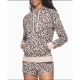 thumbnail image 4 of Calvin Klein Chandail à Manches Longues en Coton pour Femmes CK One, Imprimé Léopard Esquissé_amande Miel, X-Small, 4 of 4