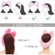 thumbnail image 5 of Paquete de 2 gomas elásticas para el pelo con nudo para lavado de cara, maquillaje, ducha, terma, masaje y deportes (2 x rosa), 5 of 5