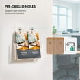 thumbnail image 6 of Ktrio Acrylic Brochure Holder 8.5 x 11 inches Plastic Acrylic Literature Holders Clear Flyer Holder Rack Card Holder, Magazine, Pamphlet, Booklet Display Stand Trifold Holder Desk or Wall Mount 2 Pack, 6 of 7