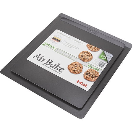 T-Fal AirBake Non-Stick 2-Pack Cookie Sheet Set, 14" x 12" and 16" x