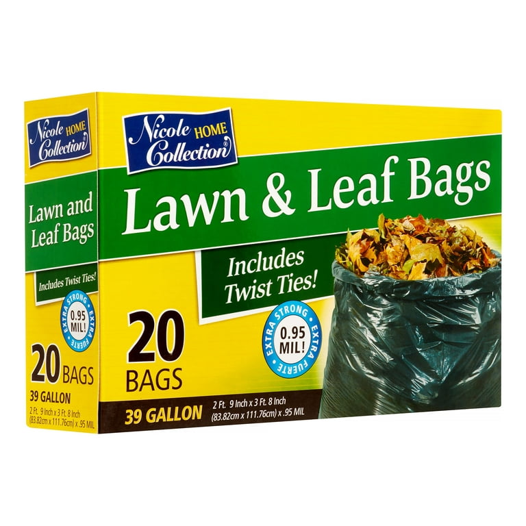 Hefty Strong Lawn & Leaf Trash Bags, 39 Gallon, 20 Count
