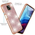 thumbnail image 4 of for Motorola Moto G Power 2021 with Temper Glass Phone Case Glitter Shock proof Edge Scratch Shield Hybrid Layers Slim Bumper Cover, 4 of 4