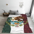 thumbnail image 2 of Mexico Flag Throw Blankets for Couch & Bed, 60"x50" Fleece Blanket Flannel Blanket Super Soft & Warm Blankets for Fall and Winter Lightweight Fuzzy Cozy Microfiber Blankets for Women, Men, Kids, 2 of 14