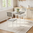 thumbnail image 2 of Dining Table Set for 2, 3 Piece Kitchen Table Set with 2 Chairs, Kitchen Table Set with Spiral Table Legs for Small Space, Apartment, Dining Room, 2 of 7