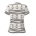 thumbnail image 4 of Naloa Anchors and Ropes Print T-Shirts Short Sleeve V Neck Tees for Women Fashion Tops Trendy Lightweight Soft Casual Summer Outfits Clothes, 4 of 5