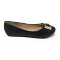 thumbnail image 5 of Victoria K Women's Gold Buckle With Two Tone Straps Ballerina Flats, 5 of 5