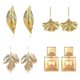 thumbnail image 2 of Pendientes de hoja dorada para mujer, estilo retro, informal, exagerado, para fiesta, femenino, E, Z6, 2 of 5