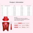 thumbnail image 6 of iiniim Kids Girls Hip-Hop Street Dance Sequined Vest Waistcoat Stage Performance Glittery Jacket Red 120, 6 of 6