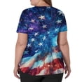thumbnail image 4 of 250th Anniversary Scrubs Top for Women Patriotic Flag and Floral Print Tops for Women Short Sleeve Nursing Uniforms T-Shirts Casual 4th of July Caregiver T Shirts, 4 of 5