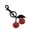 Black, variant on Fruit Bag Pendant Bag Charm Fruit Keyring Alloy Resin Texture Key Accessory Suitable for Fashion Women Girls Present