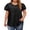 F454 Black, variant on Curuila Womens Tops Plus Size Soft Casual Short Sleeve Crew Neck Basic Solid Color Comfort T Shirt Beige Size L