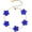 Blue, variant on 18K Gold Plated Clover Bracelet Dupes Bracelet Set for Women Flower Leaf Lucky Clover Bracelets Trendy Jewelry Birthday Gifts for Women/MoM/Friends