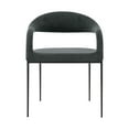 thumbnail image 3 of Diaz Morgan 5 Piece Round Glass Dining Table Set with Charcoal Fabric, 3 of 8