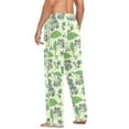 thumbnail image 6 of Dichroa Plant Leaves joogoo Men's Pajama Pants Cotton Long Sleepwear Lounge Pants L, 6 of 7