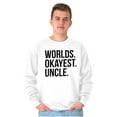thumbnail image 4 of Worlds Okayest Uncle Niece Nephew Fun Men's Crewneck Sweatshirt Brisco Brands L, 4 of 5